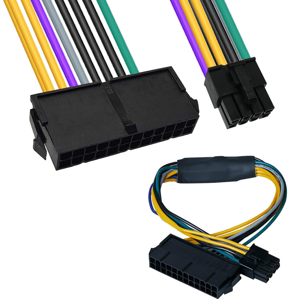 Photos - Cable (video, audio, USB) HAAMNING7 24 Pin to 8 Pin ATX, PSU Power Supply Adapter Cable for DELL Optiplex Motherboards 3020 7020 9020 30cm 12-inch 18A