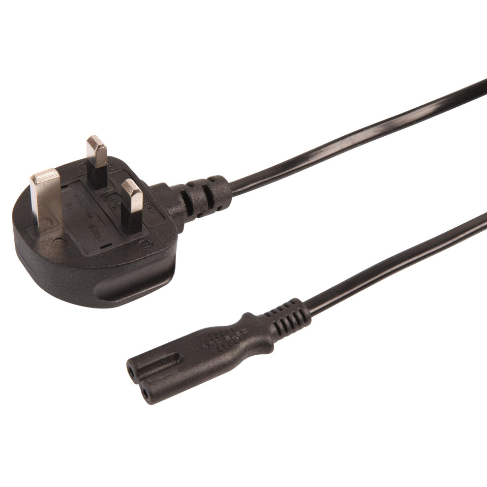 Pro Elec Pelb2135 Uk Plug To C7 Power Lead 6A, 5M, Black 5006554198397