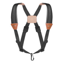 Flexzion Professional Saxophone Shoulder Strap w/Adjustable Chest Harness Design, Soft Padded Sax Holder w/Swivel Metal Hook, Musical Instrument Acce