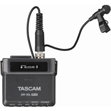 TASCAM DR-10L Pro – Micro-Linear 32-Bit float Recorder with Lavalier-Microphone and optional Bluetooth Adaptor for remote control and syncronisation