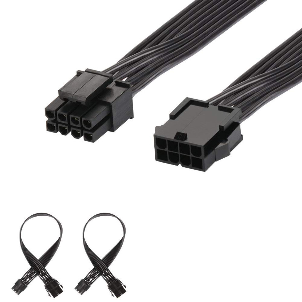 J&D Eps 8 Pin Power Extension Cable (2 Pack), 12 Inch 5005676401644