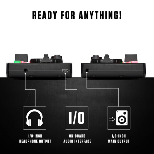 Numark Numark DJ2GO2 Touch Compact DJ Controller with 2 Decks, Mixer, Audio Interface and Serato Lite 2