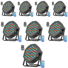 Erreyht 8PCS RGB Battery LED Par Cans, Stage Light 5000 mAh Rechargeable with Remote Control, 36W Uplights Outdoor Battery Powered for Wedding Bar DJ