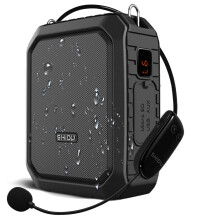 SHIDU Wireless Voice Amplifier Bluetooth Speaker 18W Waterproof Portable PA System with UHF Wireless Mic Headset Rechargeable Voice Enhancer Personal