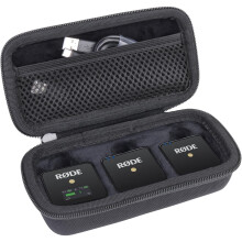 Aenllosi for RØDE Rode Wireless ME/GO gen 3 /GO gen 2 Hard Protective Storage Carrying Case, Black, Case Only