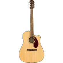 Fender CD-140SCE Dreadnought Electro-Acoustic with Hard Case, Built-in Tuner and Fishman pickup, Ovangkol and Solid Spruce, Natural