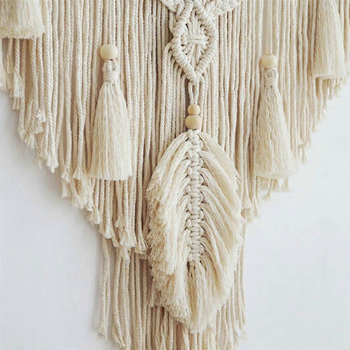 Nordisches Boho-Makramee-Wandbehang-Quasten-Set 2