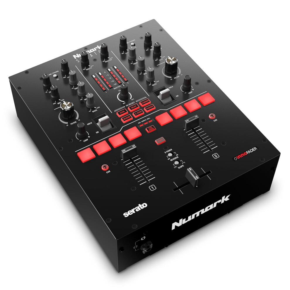 Numark Scratch Two-Channel Dj Scratch Mixer For Serato Dj Pro (Included) With Innofader Crossfader, Dvs License, 6 Direct Access Effect Selectors, Pe