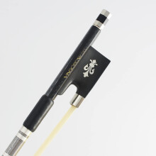 VingoBow Textured Carbon Fiber Violin Bow for Advanced Players NEW 4/4 Size Warm and Sweet Tone Beautiful Design Popular Model Fleur De Lys Art No.11