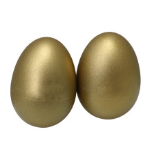 Yibuy 2pcs Golden Maracas Egg Shakers Hand Percussion 40mm Dia Rattles