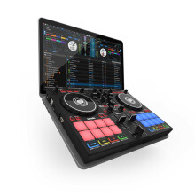 Reloop Ready Compact 2-Deck DJ Controller for Serato DJ Lite (Included) & DJ Pro, 16 Large RGB Pads, 9 Power Modes Including New Scratch Bank, 2 FX U
