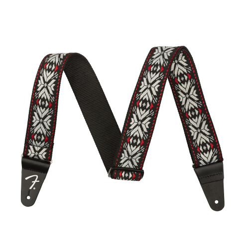 Fender Fender Pasadena Woven Guitar Strap - RED SNOWFLAKE