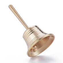 Homelavie Small Solid Brass Hand Call Bell for Seniors, Bedside,Teacher and Bedridden, Wedding Bell, Dinner Bell, Tibetan Bell, Meditation Bell Class