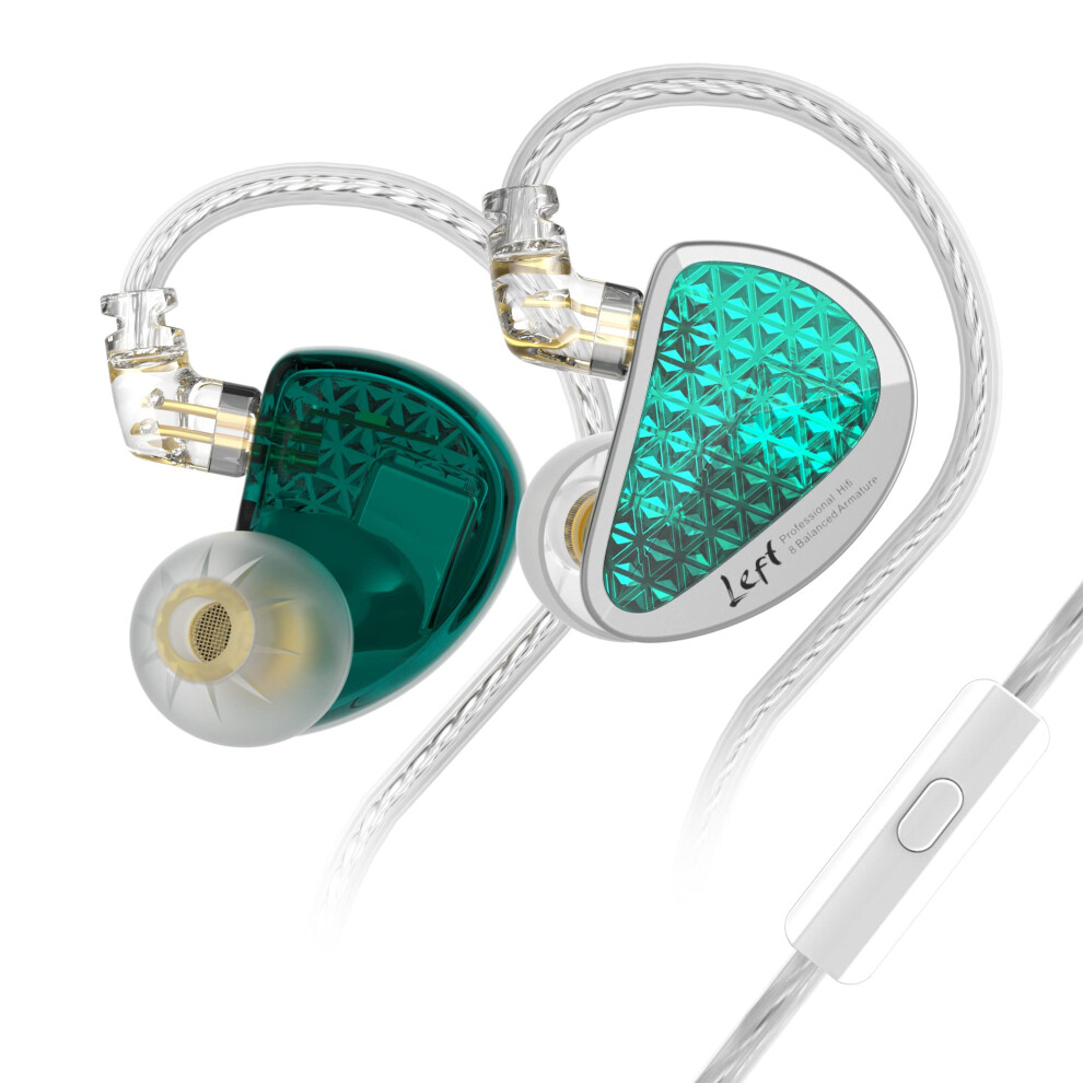 Yinyoo Kz As16 Pro In Ear Earphone, 8 Balanced Armature Drivers Stage Studio Hifi Iem In Ear Monitor, Noise Isolation Wired In-Ear Headphones 3.5Mm G 5004375544676