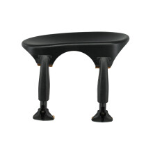 Wittner Chinrest, centre-mounted chinrest Viola, high-tech plastic, anatomically shaped, allergy-tested, with screwdriver, black, Made in Germany, 25