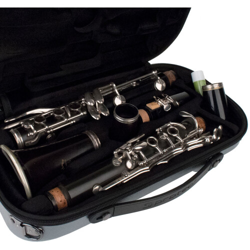 Protec Micro-Sized ABS Protection Clarinet Case, Silver (BM307SX) 1