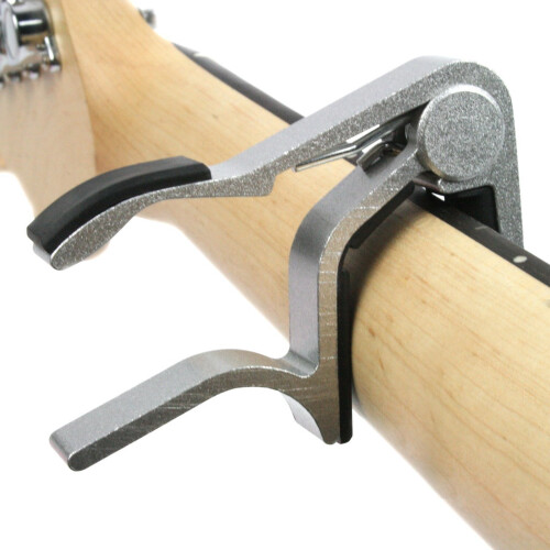 Universal Guitar Clamp Trigger Capo - Chrome (SIlver) 2