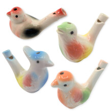 House of Marbles Water Warblers Assorted – Ceramic Water Whistle Bird Ornaments