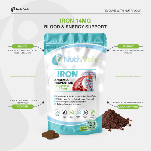 NutriVolv Iron 14mg Tablets 120 Pack 1