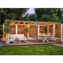 Dunster House Wooden Pergola 6m x 3m Garden Plant Frame Kit Utopia