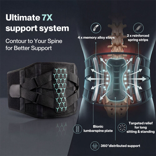 Centra Lumbar Support Belt Adjustable Lower Back Bracke for Men Breathable 120cm 1