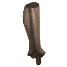 (M, Brown) Saxon Unisex Equileather Half Chaps