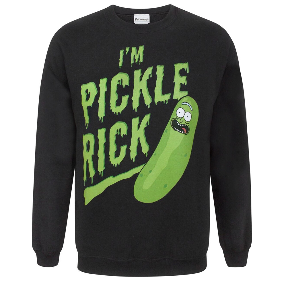 Rick And Morty (Xxl, Black) Mens Pickle Rick Sweater