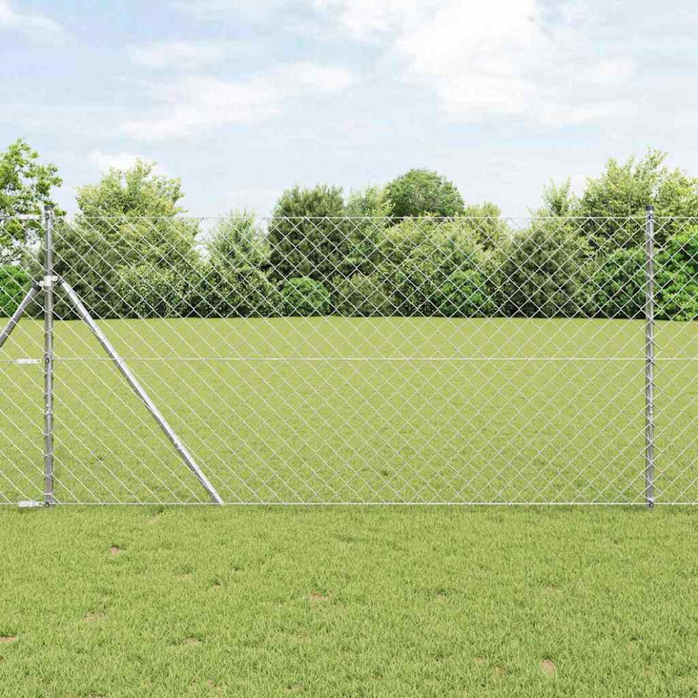 Vidaxl Ground Fix Welded Wire Fence 25 X 1 M Hot-Dip Galvanised Steel