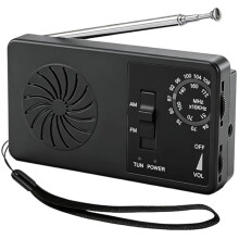 Retro Radio AM/FM Dual Band Elderly Student Walkman with Earphone Jack Loud Speaker for Indoor Outdoor Emergency