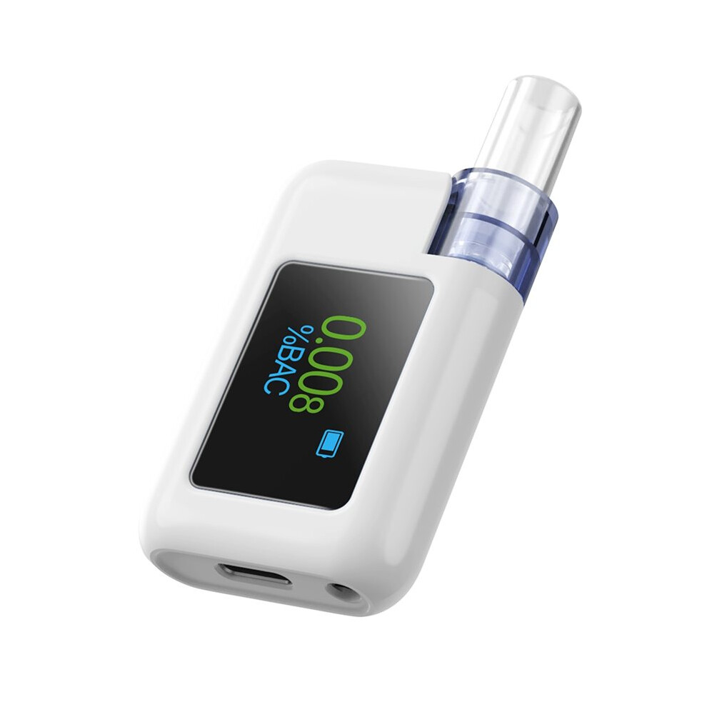 Digital Breathalyzer High Accuracy Alcohol Tester Portable Breath Alcohol Detector With Lcd Screen 8 Mouthpieces 4713977580982