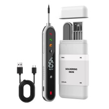 USB Soldering Iron Portable 5V 15W Built-in Battery with Three-Level Temperature Control Wireless Soldering Tools White