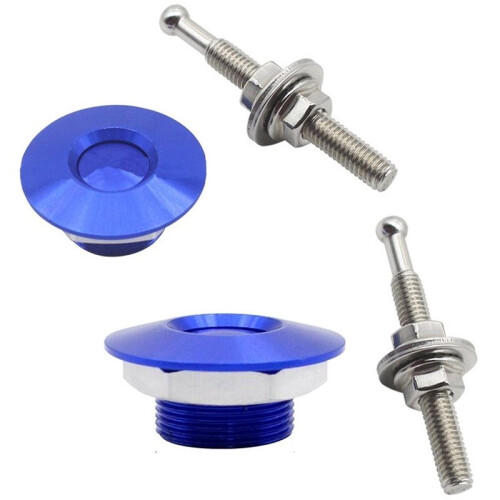 2 PCS Push Button Quick Release Hood Bonnet Pins Lock Clip Car Bumper  Kit