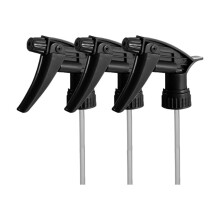 3Pcs Verstelbare Trigger Sprayer Zware Duty Spuitmond Zuur- en Alkali-Bestendig voor Auto Reiniging Thuis Zwart