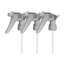 3Pcs Adjustable Trigger Sprayer Heavy Duty Sprayer Acid and Alkali Resistant for Auto Car Cleaning Home Grey