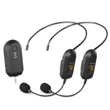 Microfono Wireless Portatile con Display Digitale LED da Indossare Sulla Testa/Lavalier 2.4G per Altoparlante Megafono All'Aperto