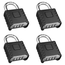 4X Heavy Duty Combination Padlock, Outdoor Padlock, Mechanical Combination Lock for Lockers,Gates(Black)