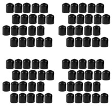 80 Stücke Gummi End Kappen 19 mm ID PVC Rund Rohr Bolzen Kappe Abdeckung Schraube Gewinde Schutz Schwarz