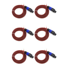 6X Speakon Speaker Cable Bare Wire Open End Cable, Speakon to Speaker Wire Audio Cord Amplifier Connection Cord