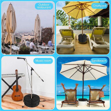 4X Umbrella Base Weight Bag,Round Terrace Umbrella Base Detachable Windproof Fixed Sandbag