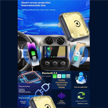 Adaptateur CarPlay Sans Fil 4en1 Airplay/Lien Miroir/Android Auto/Carplay AI Box Dongle USB Système Intelligent de Voiture A