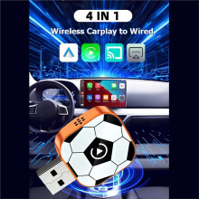 Adaptateur USB Dongle 4in1 Boîte Intelligente AI CarPlay Sans Fil Airplay/Lien Miroir/Android Auto/Carplay Système Intelligent de Voiture B