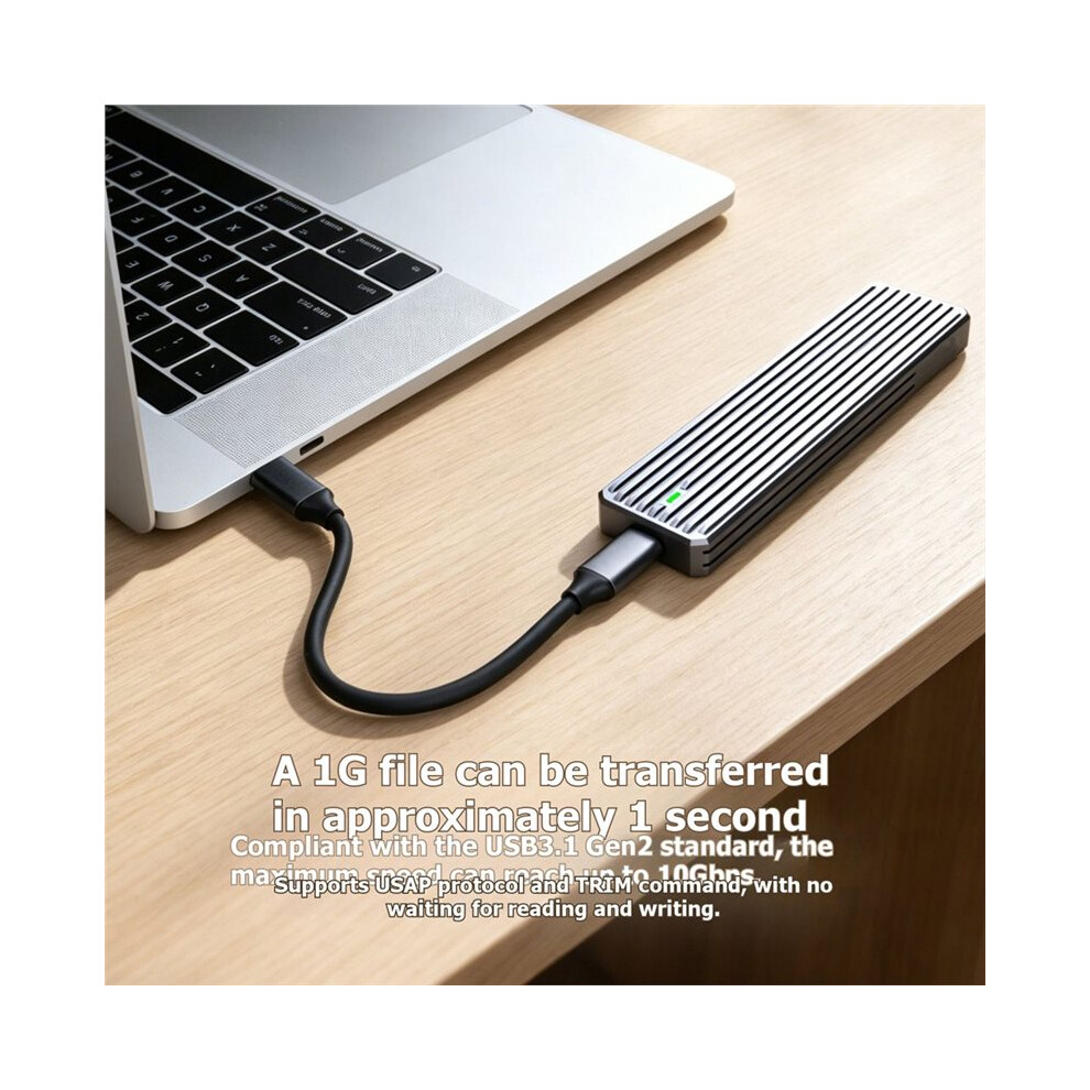 M.2 Nvme Ssd Enclosure Usb3.1 Gen2 10 Gbps External Hard Disk Case Enclosure For 2230/2242/2260/2280/22110 M.2 Ssd 6032196215238