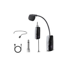 1-Kanal UHF Drahtloses Headset-Mikrofonsystem Clip- Instrumentenmikrofon für Aufführungsprobenaufnahmen