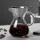 Glass Coffee Pot with Filter High Temperature Resistant Espresso Pots Graduated Scale Coffee Server 400ml 5