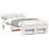 VidaXL vidaXL Bed Frame with Headboard White 120 x 190 cm Solid Pine Wood 5