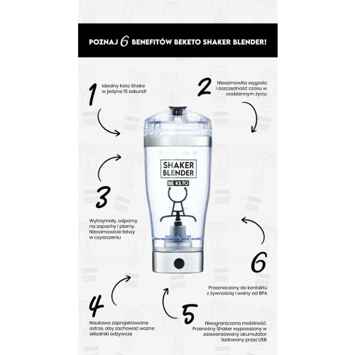 Beketo Shaker Blender Mikser Elektryczny 1