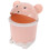 Cute Desktop Trash Desktop With Lid Small Paper Basket  Flip Plastic Trash Can 7