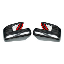 Car Rearview Mirror Cover Carbon Fiber Trim Sticker for F150 2021-2024 Door Mirror Cover