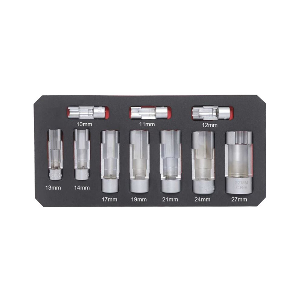 New 10Pcs Automotive Oxygen Sensor Socket Wrench Remover And Thread Chaser Tool Set 10-27Mm For Vehicle Maintenance 6032991959580