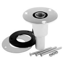 Stainless Steel 316 Straight Thru Hull Exhaust Skin, Fitting 24mm Tube Pipe Socket Hardware, for Diesels Parking Heaters